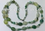 CGN587 23.5 inches striped agate gemstone beaded necklaces