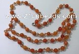 CGN654 22 inches chinese crystal & striped agate beaded necklaces