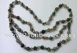 CGN657 22 inches chinese crystal & striped agate beaded necklaces