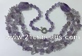 CGN671 22 inches stylish amethyst beaded necklaces wholesale