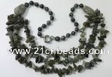 CGN677 22 inches stylish labradorite gemstone beaded necklaces