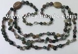CGN685 23.5 inches chinese crystal & Indian agate beaded necklaces