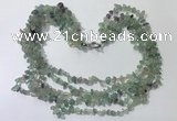 CGN742 19.5 inches stylish 5 rows mixed gemstone chips necklaces