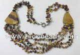 CGN784 23.5 inches stylish mookaite gemstone chips necklaces