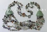 CGN786 23.5 inches stylish mixed gemstone chips necklaces