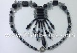 CGN813 19.5 inches chinese crystal & blue goldstone statement necklaces