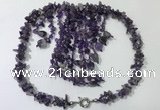 CGN826 20 inches stylish amethyst gemstone statement necklaces