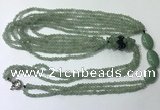 CGN846 30 inches trendy green aventurine long beaded necklaces