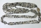 CGN850 30 inches trendy Montana agate long beaded necklaces