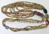 CGN851 30 inches trendy agate long beaded necklaces