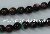 CGO01 15.5 inches 4mm round gold multi-color stone beads