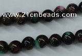 CGO02 15.5 inches 6mm round gold multi-color stone beads