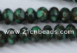 CGO125 15.5 inches 8*12mm faceted rondelle gold green color stone beads