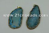 CGP144 30*55mm - 40*65mm freeform agate pendants wholesale