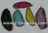 CGP148 30*55mm - 40*65mm freeform agate pendants wholesale
