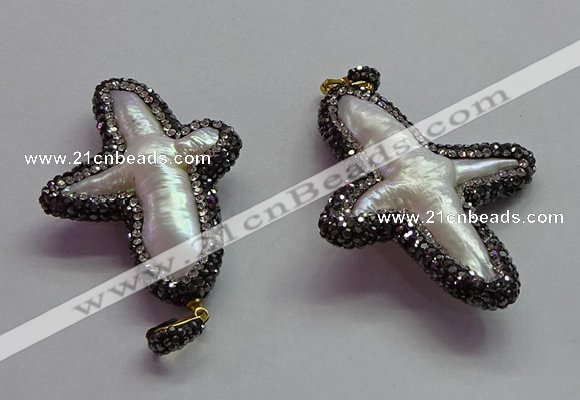 CGP1503 35*45mm - 40*55mm cross pearl pendants wholesale