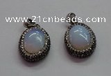 CGP1508 18*25mm oval opal pendants wholesale