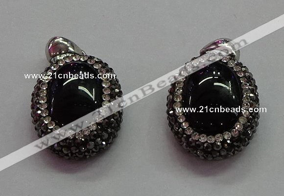 CGP1512 18*25mm oval agate gemstone pendants wholesale