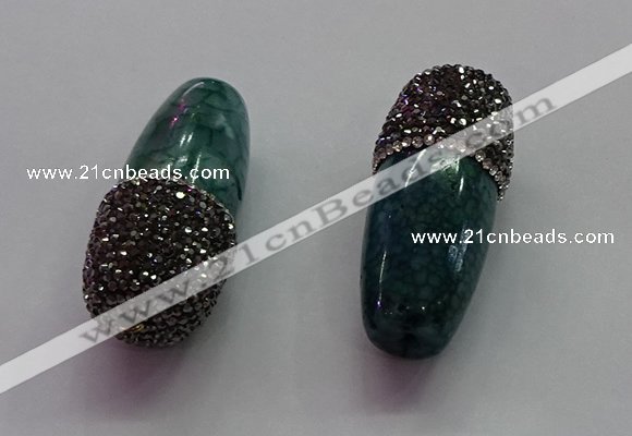 CGP1518 20*44mm agate gemstone pendants wholesale