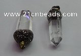 CGP1521 20*44mm - 20*60mm sticks white crystal pendants