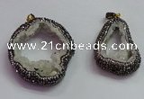 CGP1540 30*40mm - 40*55mm freeform druzy agate pendants