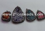 CGP1543 35*40mm - 45*70mm freeform druzy agate pendants