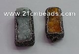 CGP1545 20*40mm - 22*45mm rectangle druzy agate pendants