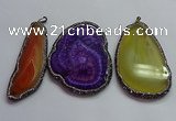 CGP1552 50*75mm - 58*100mm freeform agate pendants wholesale