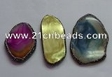 CGP1553 50*75mm - 58*100mm freeform agate pendants wholesale