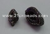 CGP1557 20*30mm - 30*45mm freeform druzy agate pendants