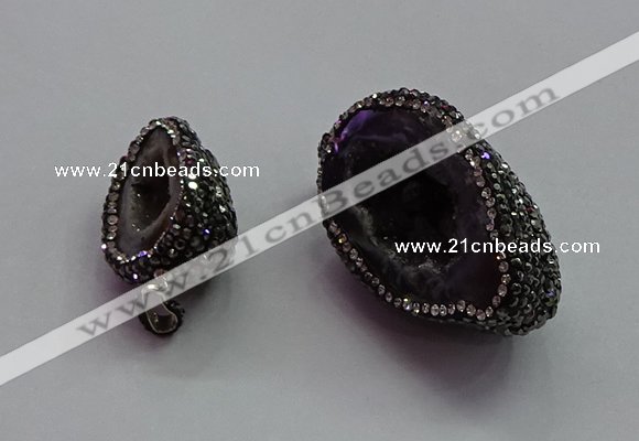 CGP1557 20*30mm - 30*45mm freeform druzy agate pendants