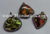 CGP1564 45*50mm freeform sea sediment jasper pendants