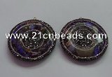 CGP1594 55mm coin sea sediment jasper pendants wholesale