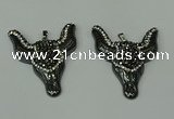 CGP161 40*50mm ox-head hematite gemstone pendants wholesale