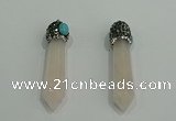 CGP179 10*55mm sticks rose quartz gemstone pendants wholesale