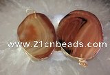 CGP2012 30*50mm - 50*80mm freeform agate slab pendants wholesale