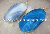 CGP2016 30*50mm - 50*80mm freeform agate slab pendants wholesale