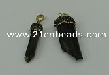 CGP205 6*30mm - 15*40mm sticks black tourmaline pendants