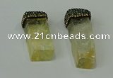 CGP216 12*35mm - 15*45mm freeform citrine gemstone pendants