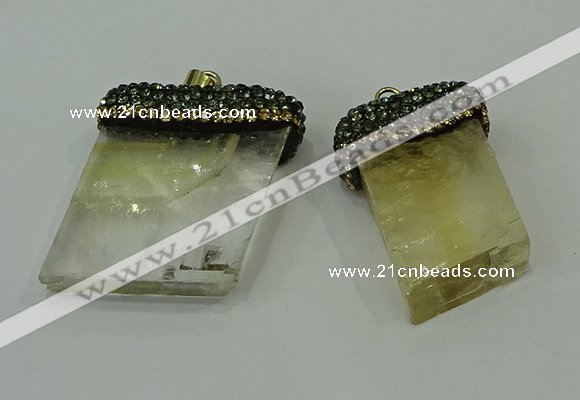 CGP217 20*30mm - 25*40mm freeform citrine gemstone pendants