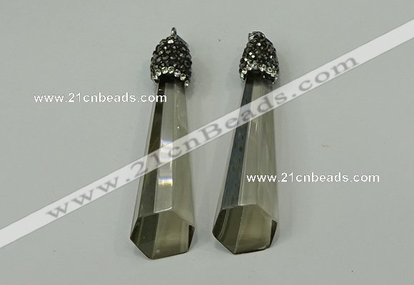 CGP251 15*65mm sticks crystal glass pendants wholesale