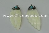 CGP293 28*70mm wing-shaped pearl shell pendants wholesale