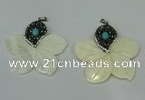 CGP294 55*58mm flower pearl shell pendants wholesale