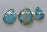 CGP3014 30*40mm - 45*55mm freeform agate gemstone pendants