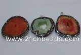 CGP3086 40*50mm - 50*65mm freeform druzy agate pendants