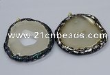 CGP3092 65*75mm - 75*85mm freeform druzy agate pendants