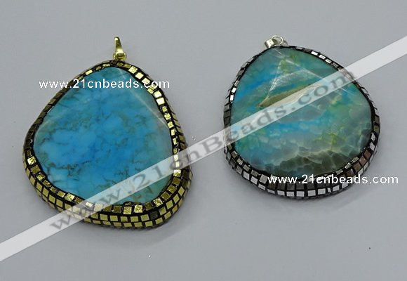 CGP3093 40*50mm - 50*65mm freeform agate gemstone pendants