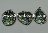 CGP311 35*45mm - 40*40mm abalone shell pendants wholesale