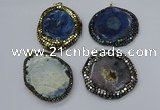 CGP3144 45*60mm - 50*65mm freeform agate gemstone pendants