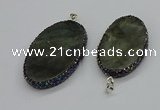 CGP3150 35*50mm - 40*60mm oval labradorite gemstone pendants